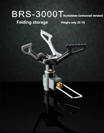 Ultra-Lightweight Titanium Mini Camping Gas Burner - 25g Portable Pocket Stove - Outdoor Hiking Folding Cooking Furnace