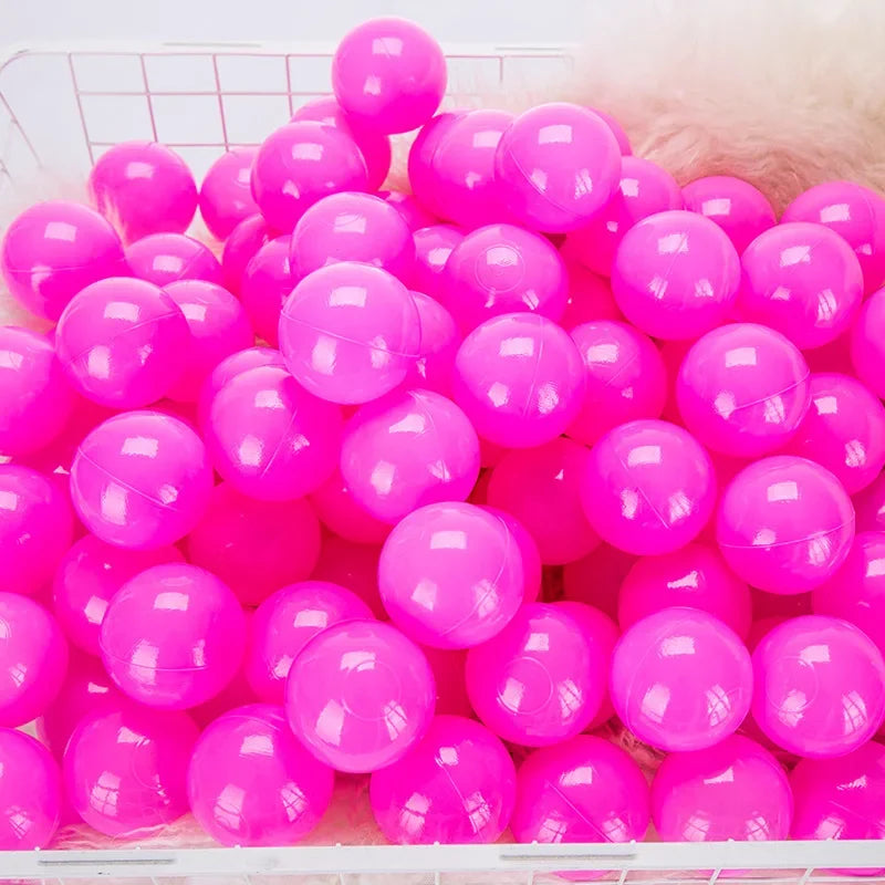 Colorful Ocean Ball Pit Balls - Eco-Friendly Non-Toxic Plastic Play Balls 5.5cm (50pcs Love & Star Shapes)