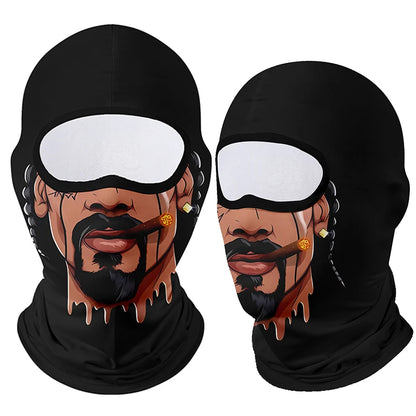 Full Face Balaclava Mask - Breathable Windproof UV Sun Protection - Moto Skull Ghost Clown Design for Summer Spring