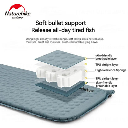 Ultralight Self-Inflating Air Mattress - Quick Folding Portable Camping Bed