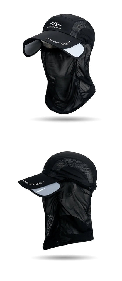 360° Portable Fishing Sun Hat - Detachable Adjustable Outdoor Sun Protection for Cycling & Hiking