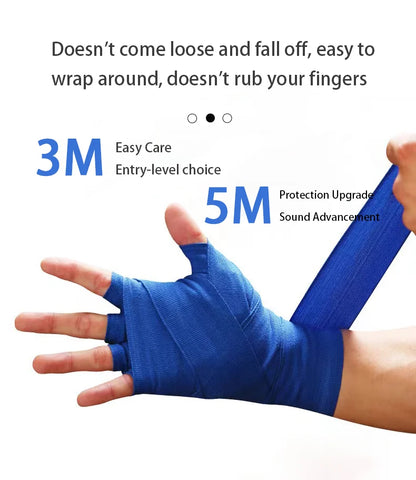 Cotton Boxing Hand Wraps - 2-Pack, Multiple Lengths (1.5M/2M/3M/5M) for MMA, Muay Thai, Kickboxing & Martial Arts Training