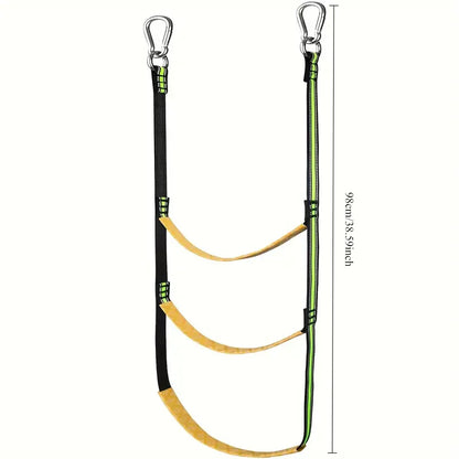 Portable Nylon Boat Rope Ladder - 3/4/5 Step Auxiliary Boarding Ladder for Marine & Water Sports