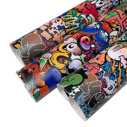 Waterproof PVC Graffiti Vinyl Wrap Film - Cartoon Camouflage Decal Sticker for Cars, Bicycles, Skateboards & Auto Accessories