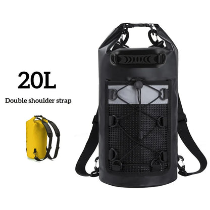 Waterproof Dry Bag Backpack 10L 20L - PVC Shoulder Pack for Kayaking, Surfing, Rafting, Trekking & Boating