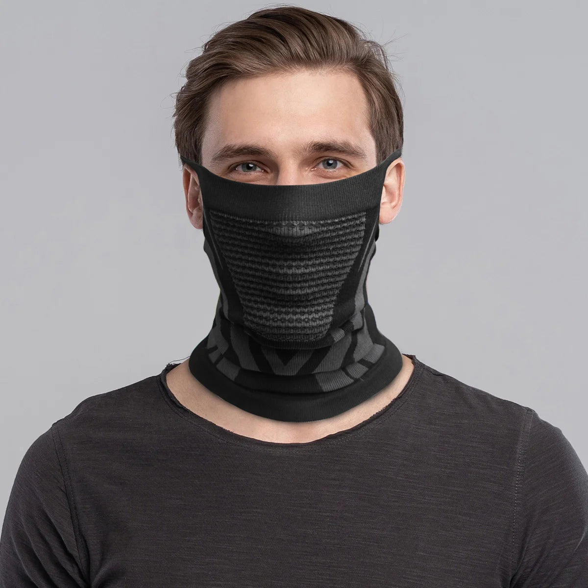 Winter Neck Warmer & Face Mask with Ear Loops - Windproof Balaclava Gaiter for Skiing & Cold Weather Sports