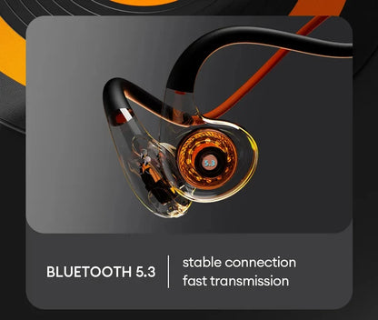 Air Conduction Wireless Headphones - Bluetooth 5.3 Sport Earphones with Ear Hook & Mic