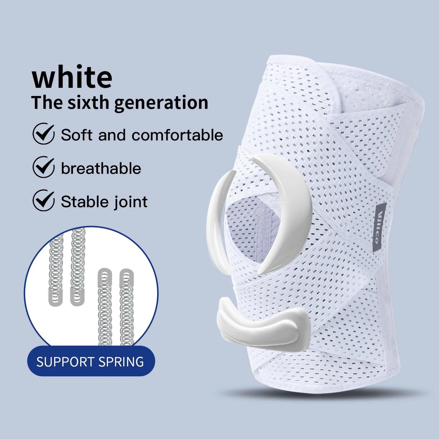 Pressurized Elastic Knee Support - Nylon Compression Knee Brace for Arthritis, Joint Protection & Sports (Men & Women)