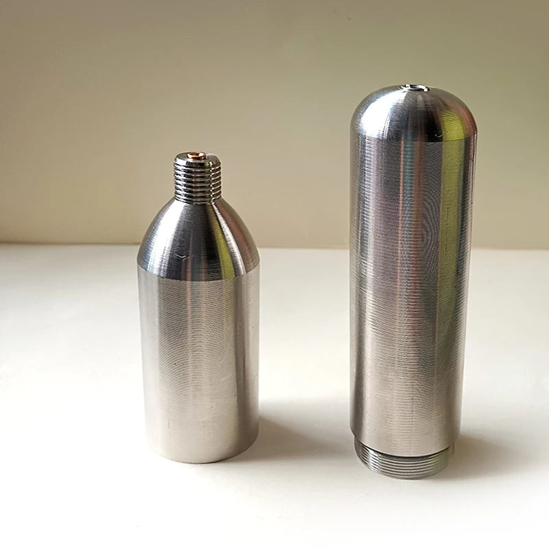 33g Refillable CO2 Cartridge - Multi-Purpose Gas Cylinder for Athletic Equipment & Emergency Gear