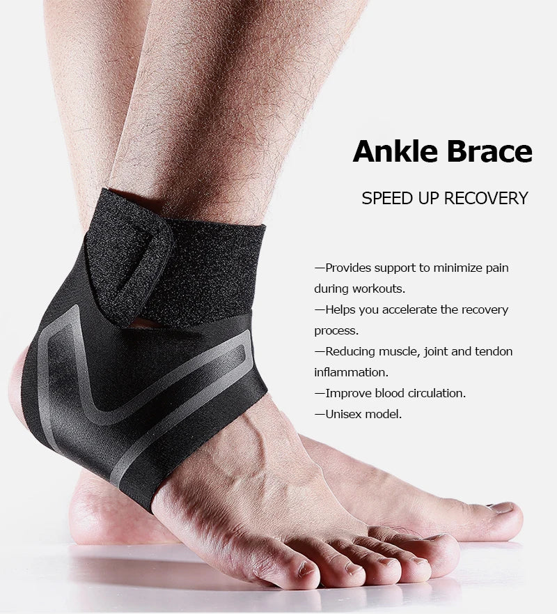 Sports Ankle Support Brace - Plantar Fasciitis Relief, Sprain Protection & Tendonitis Pain Relief for Fitness Safety