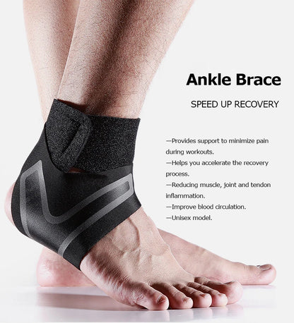 Sports Ankle Support Brace - Plantar Fasciitis Relief, Sprain Protection & Tendonitis Pain Relief for Fitness Safety