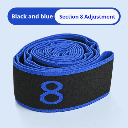 Yoga Resistance Band - Sectioned Stretching Belt for Pilates, Dance & Fitness Training