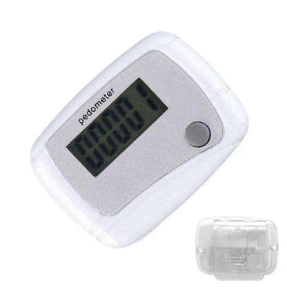 Portable Clip-On Step Counter - Digital Pedometer for Walking & Fitness