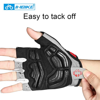 Half-Finger Gel Cycling Gloves - Shockproof Padded Sport Gloves for Men & Women