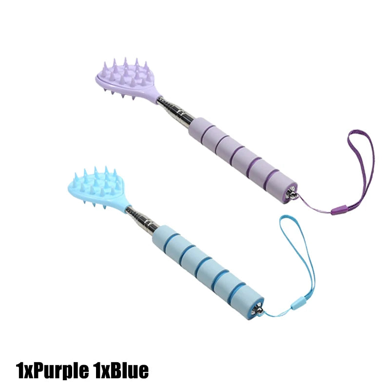 Retractable Dual-Spike Back Scratcher & Massage Tool