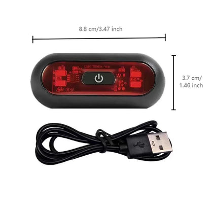 Waterproof LED Helmet Taillight - 4 Lamp Rechargeable Safety Warning Light for Motorcycle & Bicycle