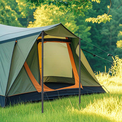 Adjustable Telescopic Tent Poles - Set of 2 Universal Aluminum Camping Awning Poles for Tarp, Sun Sail & Shelter Accessories