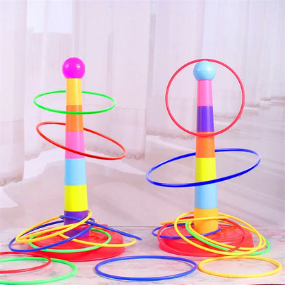 Ring Toss Game Set - Stacking Circle Toys for Kids Indoor/Outdoor Fun - Parent-Child Interactive Educational Gift