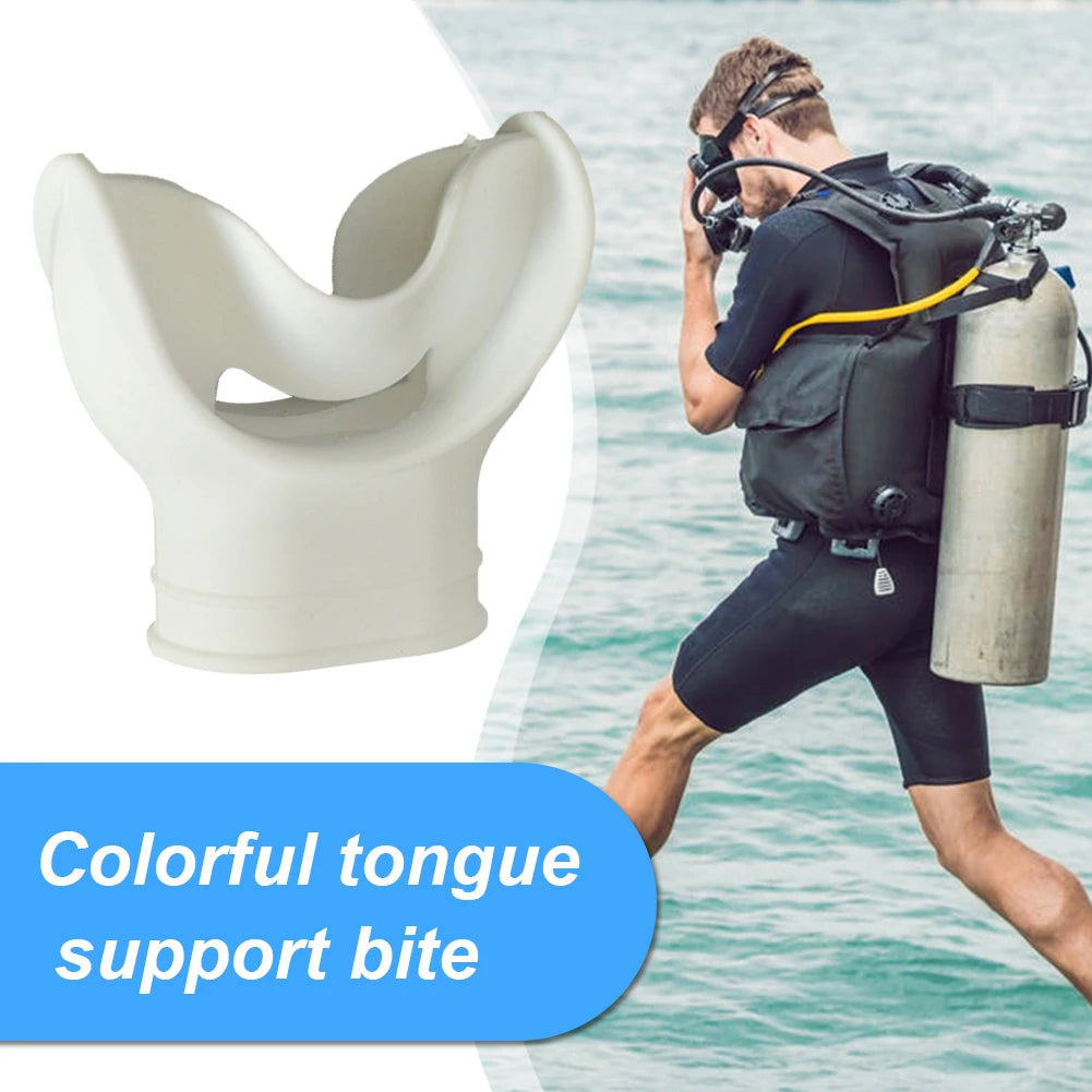 Premium Silicone Scuba Diving Mouthpiece - Comfortable Regulator Cover with Octopus Holder Retainers