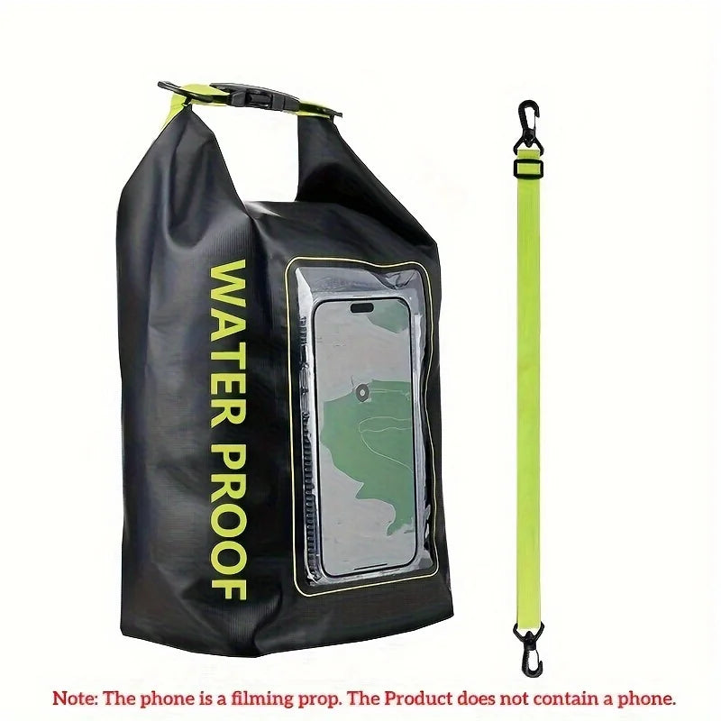 Waterproof PVC Outdoor Dry Bag - 5L & 2L Capacity - Multi-Sport Floating Bag for Swimming, Diving, Kayaking, Rafting & Beach Activities - Crossbody Shoulder Travel Bag for Surfing