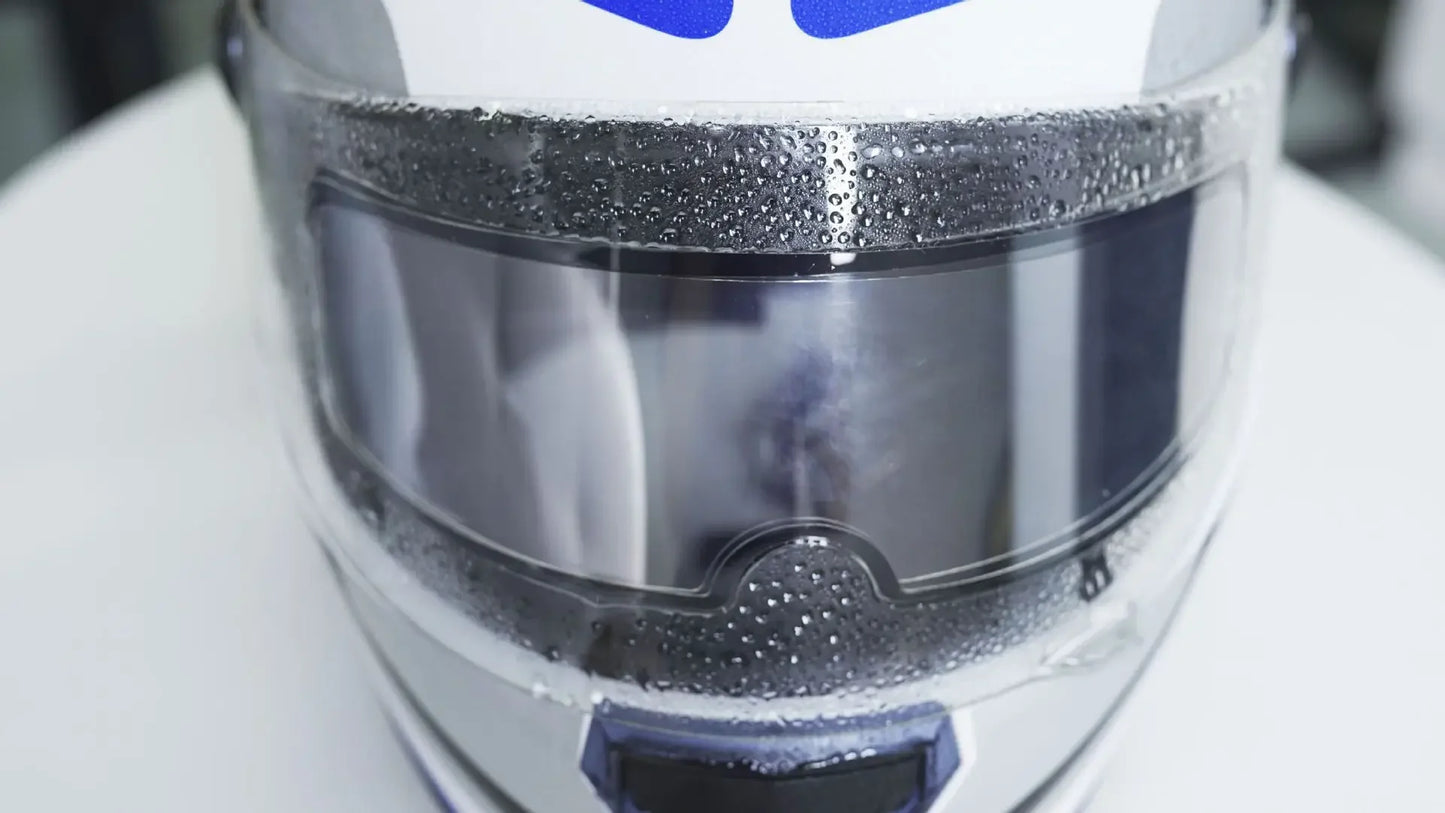 Clear Nano Film Helmet Sticker – Anti-Rain & Anti-Fog Protection for Motorbike Riders, Easy Application for Enhanced Visibility
