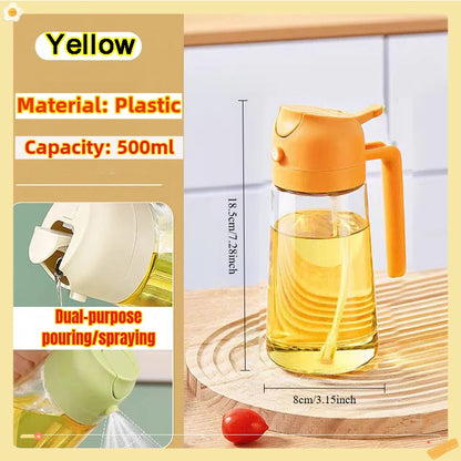 Multi-Size Oil Spray Bottle Set (200ml/300ml/500ml) - BBQ Cooking Olive Oil Sprayer for Kitchen Baking, Empty Refillable Vinegar Bottle with Oil Brush