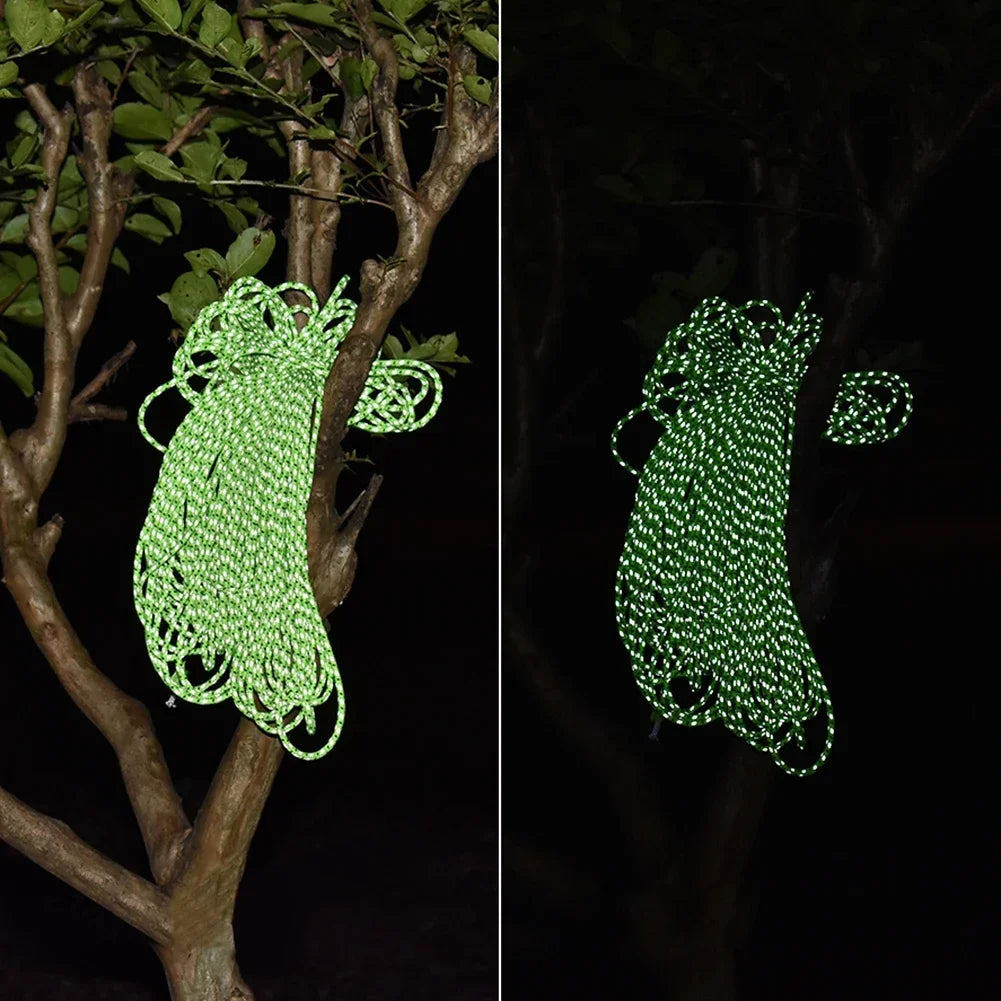 Reflective Paracord 50M - 2.5mm Parachute Cord for Camping, Survival, and Outdoor Use