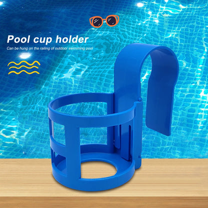 Pool Cup Holder Set - 1/2 Piece Multifunctional Drink Hanger & Storage Shelf for Swimming Pool Side Accessories