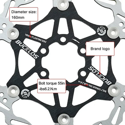 Floating Disc Brake Rotor - 160mm/180mm/203mm MTB & Road Bike - Ultralight Heat Dissipation Design