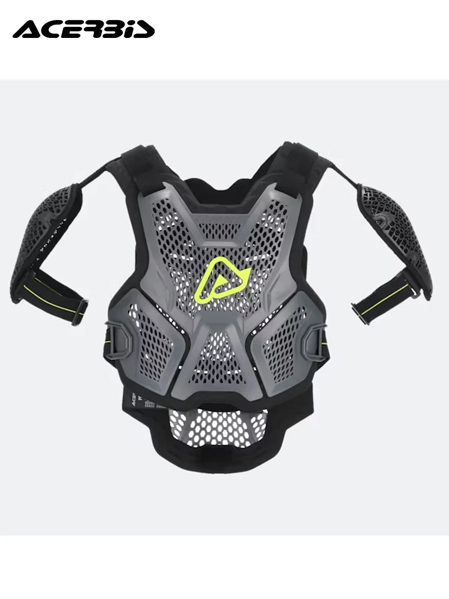 CE Certified Motorcycle Chest Protector - Lightweight Off-Road Racing Armor with Removable Shoulder Guards