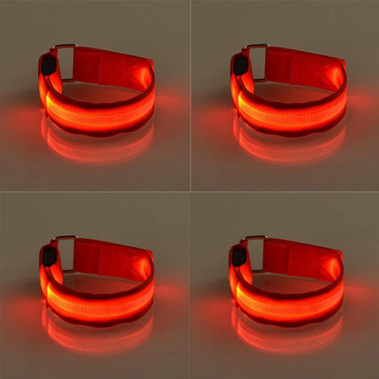 LED Horse Leg Safety Straps - 4 Piece Set for Night Riding