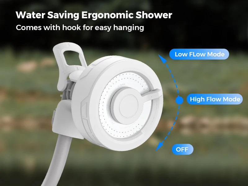 Portable Electric Camping Shower Pump IPX7 Waterproof – FLEXTAIL Outdoor Shower for Car Wash, Dishwash (Without Box)