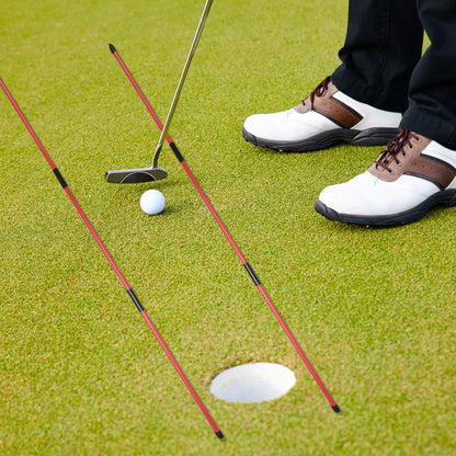 Golf Alignment Sticks - 2 Sets of 48inch Practice Rods - Collapsible & Portable - 6 Colors Available