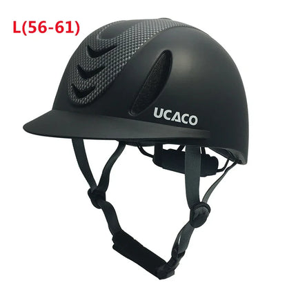 Adjustable Equestrian Riding Helmet - UltraLight Safety Hat with Removable Brim for Adults & Children (50-61cm)