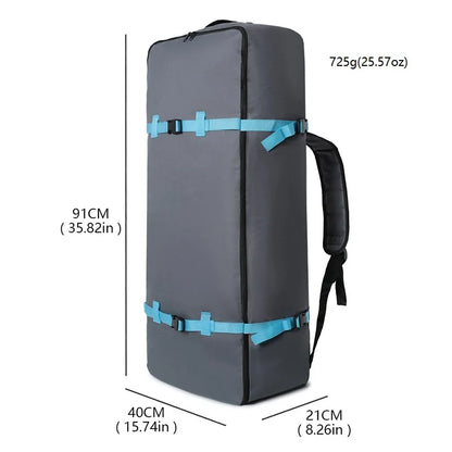 Multi-Purpose Outdoor Adventure Kit - Large Capacity Mountaineering Backpack with Shoulder Strap, Tent Accessories, Cosmetics Organizer, Inflatable Surfboard, SUP Paddle Board Bag