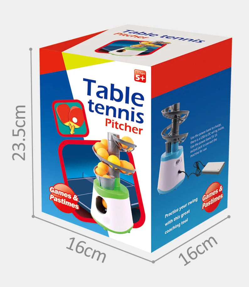 Dual-Power Portable Table Tennis Robot - Professional Ping Pong Ball Pitching Machine for Training