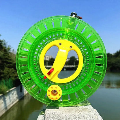 Premium PET Kite Line Winder with Lock - Fire Wheel String Spool - 18/20/22/26cm - Flying Kite Reel with String