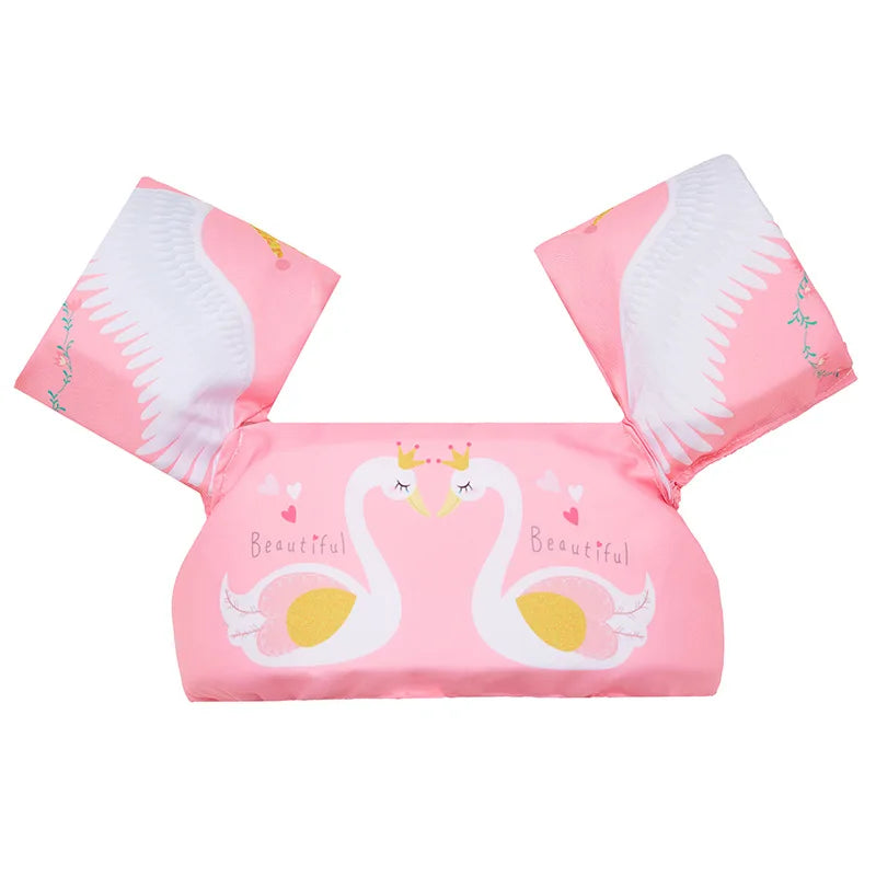 Adjustable Baby Swimming Life Jacket - Cartoon Foam Arm Sleeves with Safety Float Ring for Pool Training