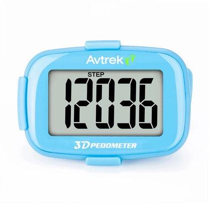 Avtrek Mini 3D Pedometer – Portable Pocket Step Counter & Digital Clock for Running, Walking & Outdoor Fitness