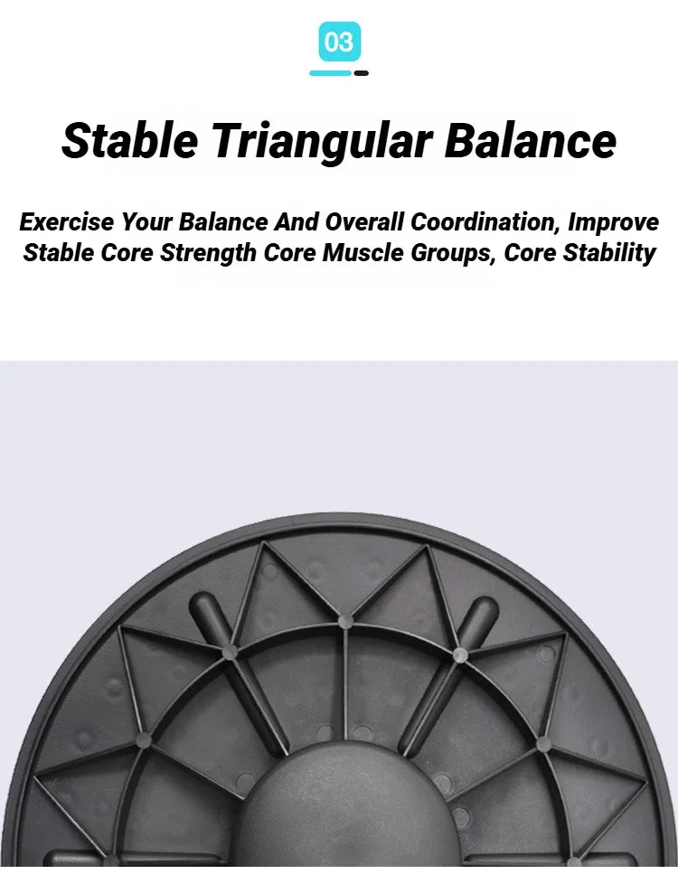 Non-Slip Balance Board - Wobble Trainer for Yoga, Rehabilitation, and Full-Body Fitness Training