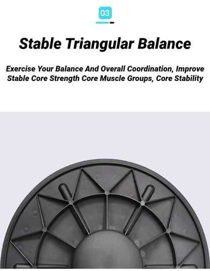 Non-Slip Balance Board - Wobble Trainer for Yoga, Rehabilitation, and Full-Body Fitness Training