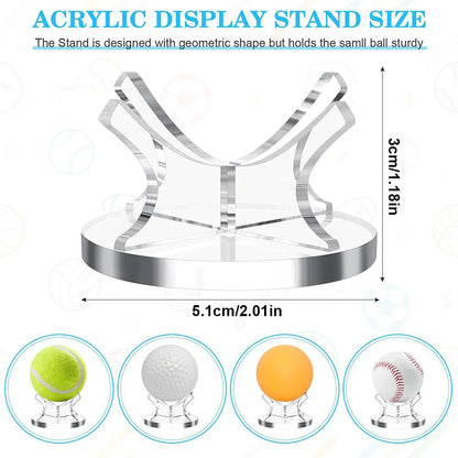 Premium Acrylic Ball Display Stand - Clear Multi-Function Holder for Baseball, Golf, Softball, Tennis & Basketball Spheres