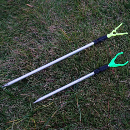 Telescopic Fishing Rod Holder - Adjustable 50-80cm Extending Bankstick Stand with Rod Rest Bracket for Fishing Accessories