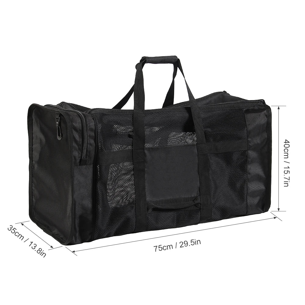 100L Mesh Duffle Gear Bag - Large Capacity for Scuba Diving, Snorkeling & Water Sports