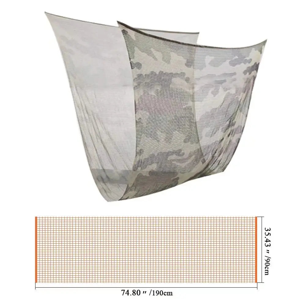 75" x 35" Tactical Camouflage Mesh Scarf - Polyester-Cotton Camo Net for Hunting, Shooting & Outdoor Sports