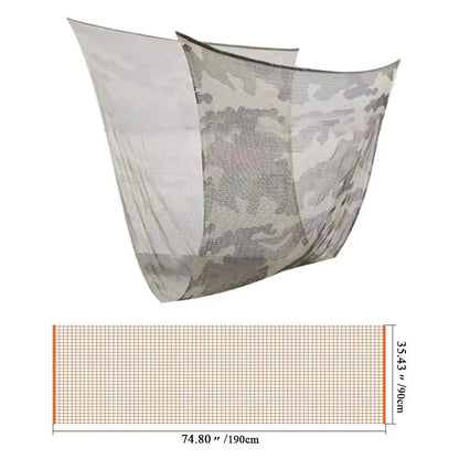 75" x 35" Tactical Camouflage Mesh Scarf - Polyester-Cotton Camo Net for Hunting, Shooting & Outdoor Sports