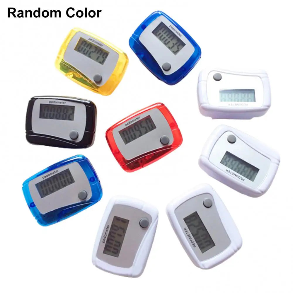 Compact Digital Step Counter - LCD Pedometer for Walking & Running