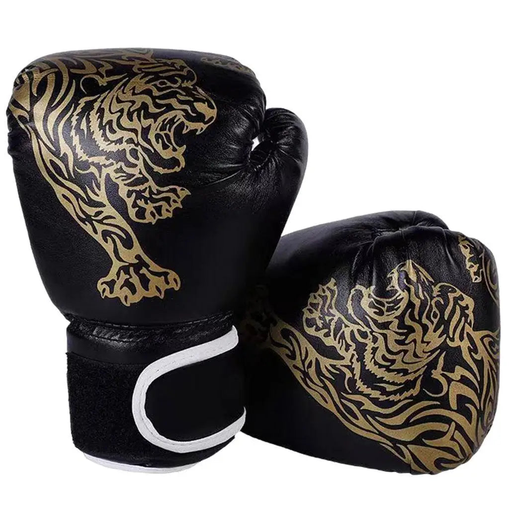 MMA Boxing Training Set - PU Leather Safety Gloves & Head Gear Protector for Adults & Kids - Kickboxing Equipment