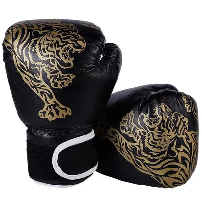 MMA Boxing Training Set - PU Leather Safety Gloves & Head Gear Protector for Adults & Kids - Kickboxing Equipment
