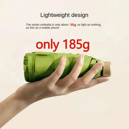 Mini Pocket Umbrella - Compact Folding Rain & Sun Parasol with UV Protection (Capsule Design)